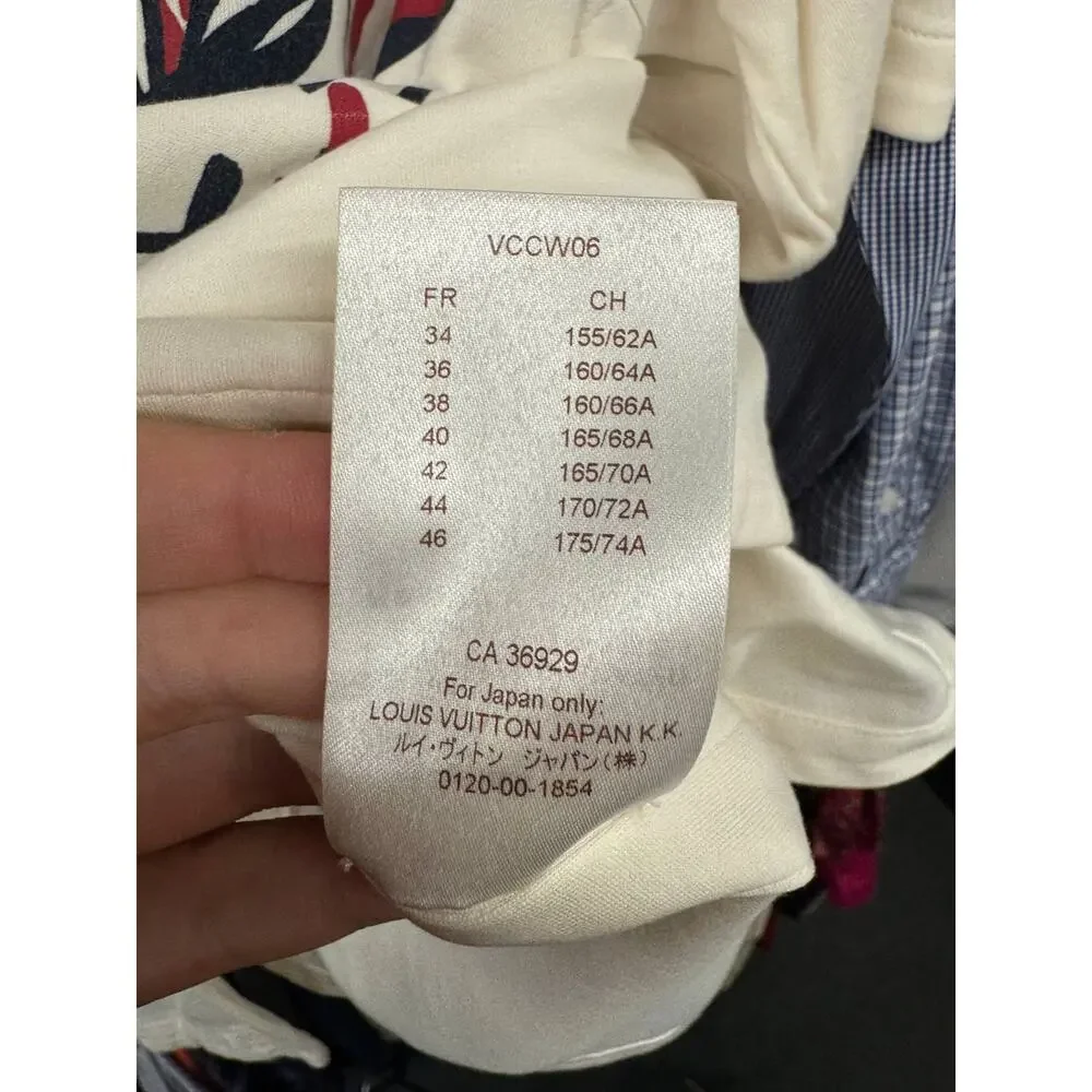 Louis Vuitton White Printed T-Shirt - Size L